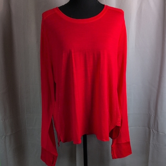 Sweaty Betty Red Long Sleeve Tee. Nwot. XXL - Picture 3 of 11